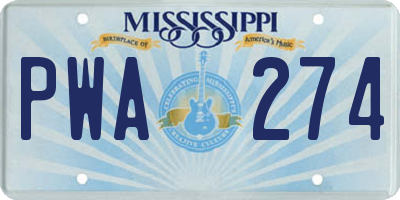 MS license plate PWA274