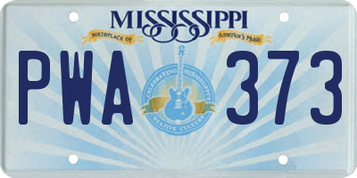 MS license plate PWA373