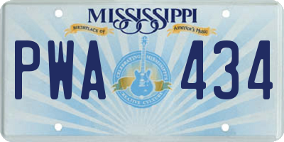 MS license plate PWA434