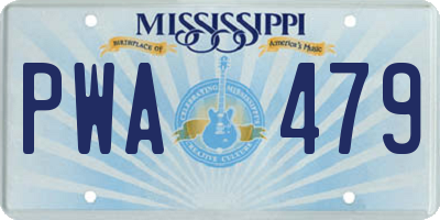 MS license plate PWA479