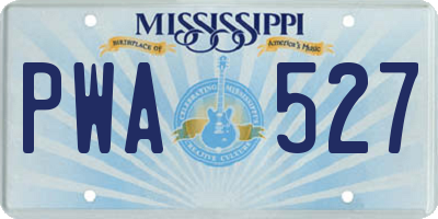 MS license plate PWA527