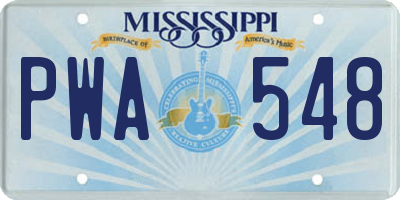 MS license plate PWA548