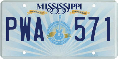 MS license plate PWA571