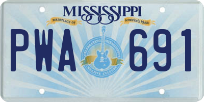 MS license plate PWA691