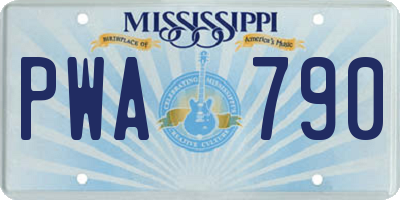 MS license plate PWA790