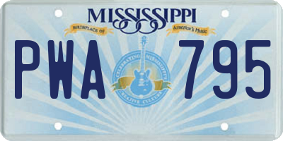 MS license plate PWA795