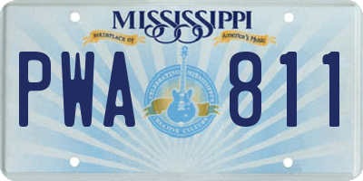 MS license plate PWA811