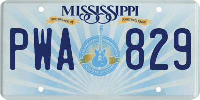 MS license plate PWA829
