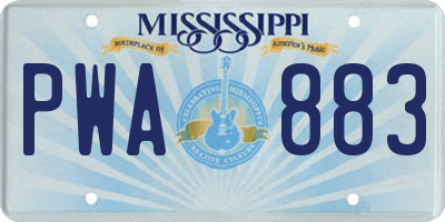 MS license plate PWA883