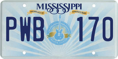 MS license plate PWB170