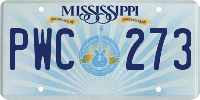 MS license plate PWC273