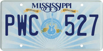 MS license plate PWC527