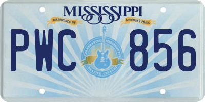 MS license plate PWC856