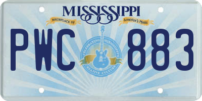 MS license plate PWC883