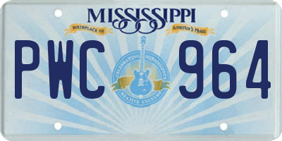 MS license plate PWC964
