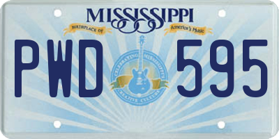 MS license plate PWD595