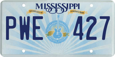 MS license plate PWE427