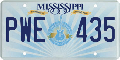 MS license plate PWE435