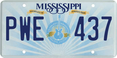 MS license plate PWE437