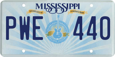 MS license plate PWE440