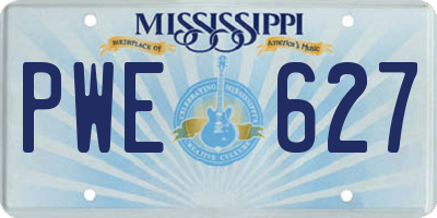 MS license plate PWE627