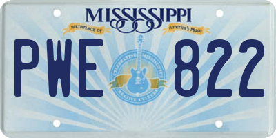 MS license plate PWE822
