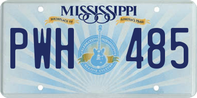 MS license plate PWH485