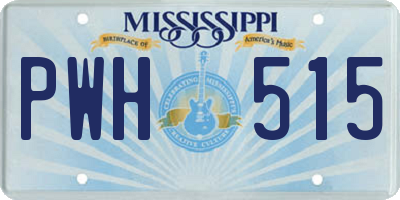 MS license plate PWH515
