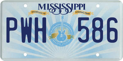 MS license plate PWH586
