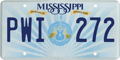 MS license plate PWI272