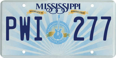 MS license plate PWI277