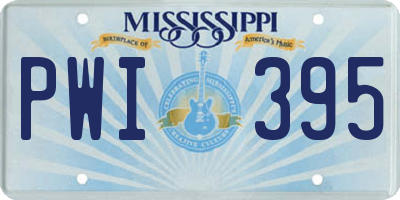 MS license plate PWI395