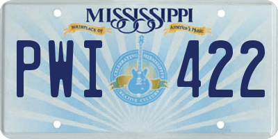MS license plate PWI422