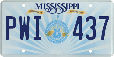 MS license plate PWI437