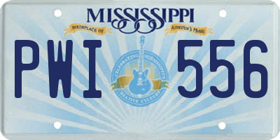 MS license plate PWI556