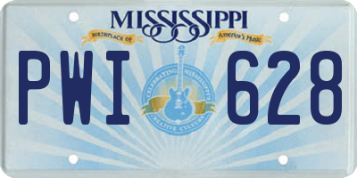 MS license plate PWI628