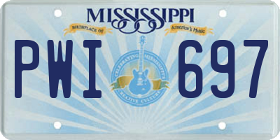 MS license plate PWI697