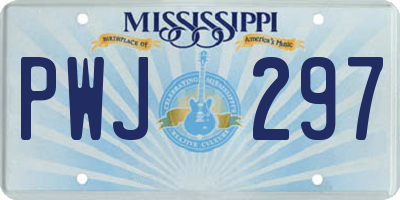 MS license plate PWJ297