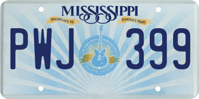 MS license plate PWJ399