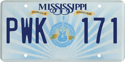 MS license plate PWK171