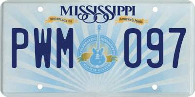 MS license plate PWM097