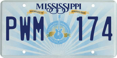 MS license plate PWM174