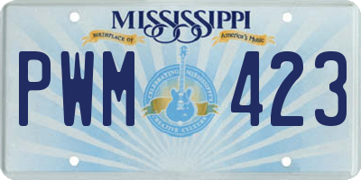 MS license plate PWM423