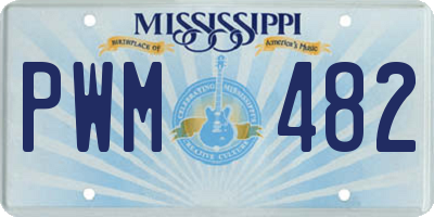 MS license plate PWM482