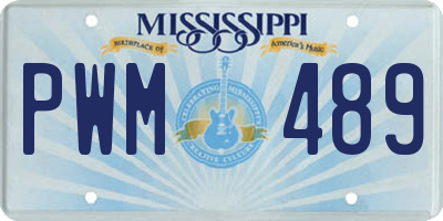 MS license plate PWM489