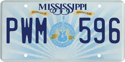 MS license plate PWM596