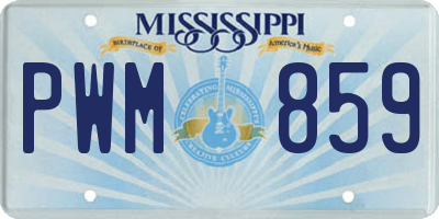 MS license plate PWM859