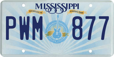 MS license plate PWM877