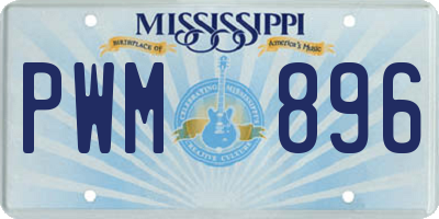 MS license plate PWM896
