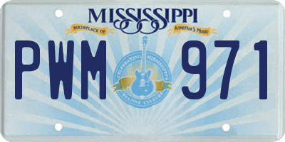 MS license plate PWM971